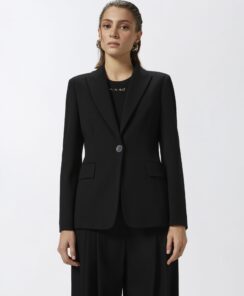 Blazer con tela técnica negra
