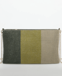 BOLSA DE MANO TRICOLOR STRASS