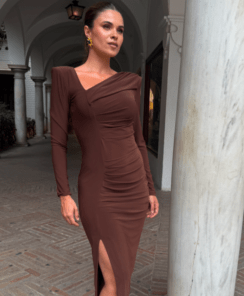 Alternative view of VESTIDO FLORA SEDA Y COLOR