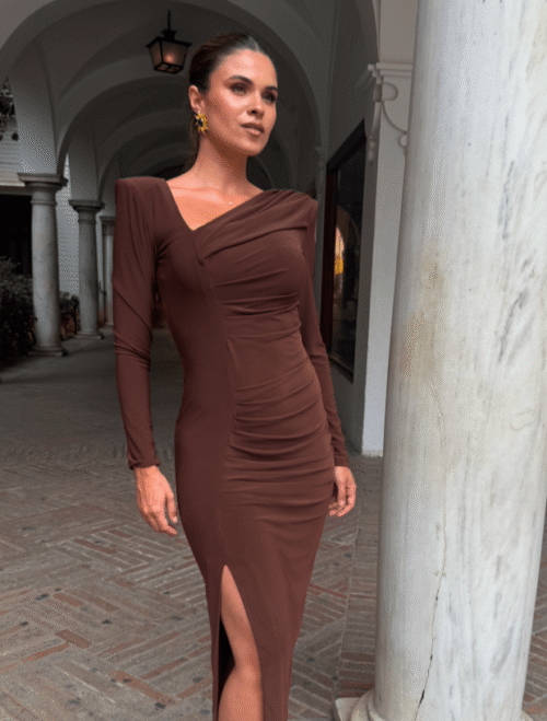 Alternative view of VESTIDO FLORA SEDA Y COLOR