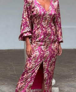 Alternative view of VESTIDO MOULAN SEDA Y COLOR