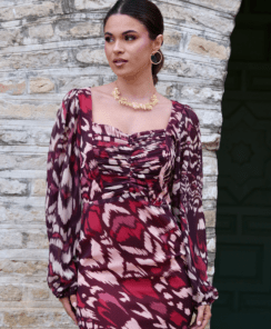 Alternative view of VESTIDO BORA SEDA Y COLOR