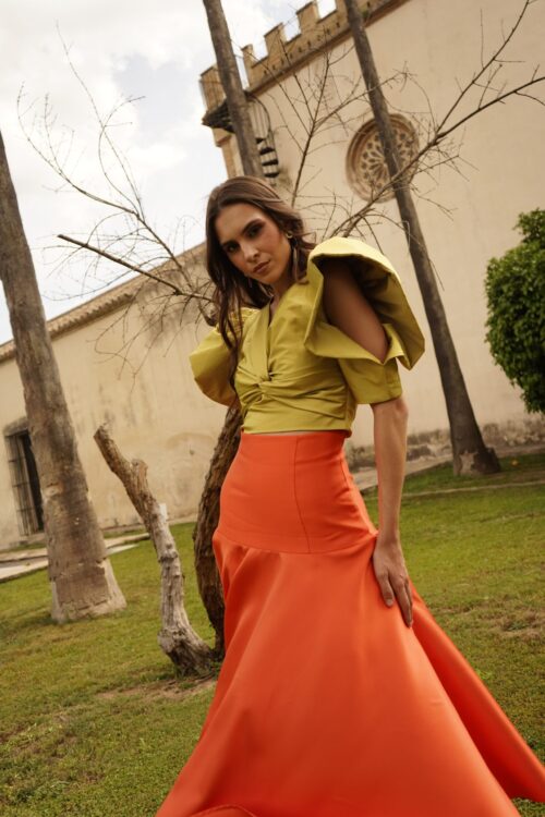 BLUSA ORQUIDEA VERDE OLIVA MAGNOLIA KOBUS