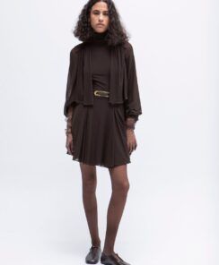 Alternative view of VESTIDO CORTO TULL BROWN MASAVI