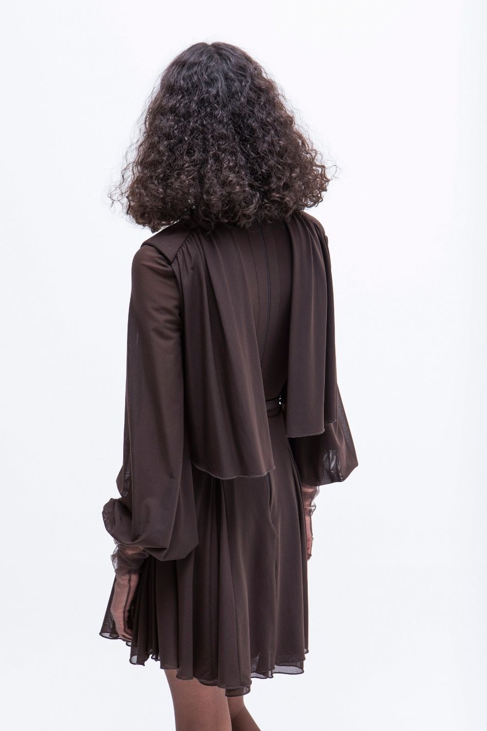 VESTIDO CORTO TULL BROWN MASAVI - Imagen 6