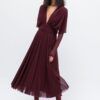 VESTIDO MIDI TULL BURDEOS MASAVI