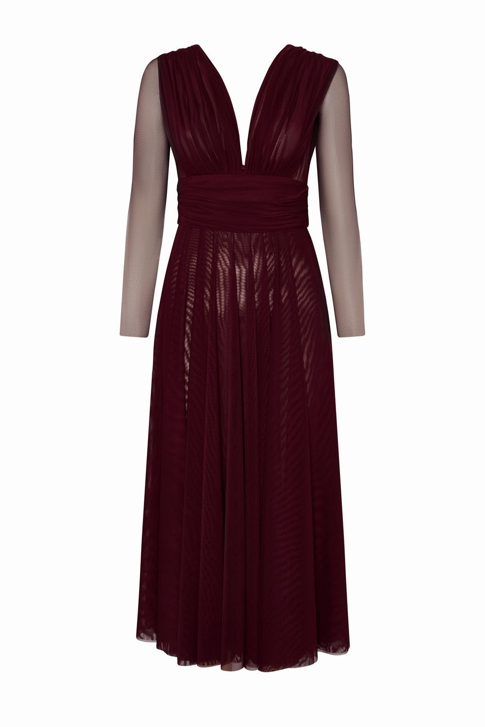 VESTIDO MIDI TULL BURDEOS MASAVI - Imagen 6