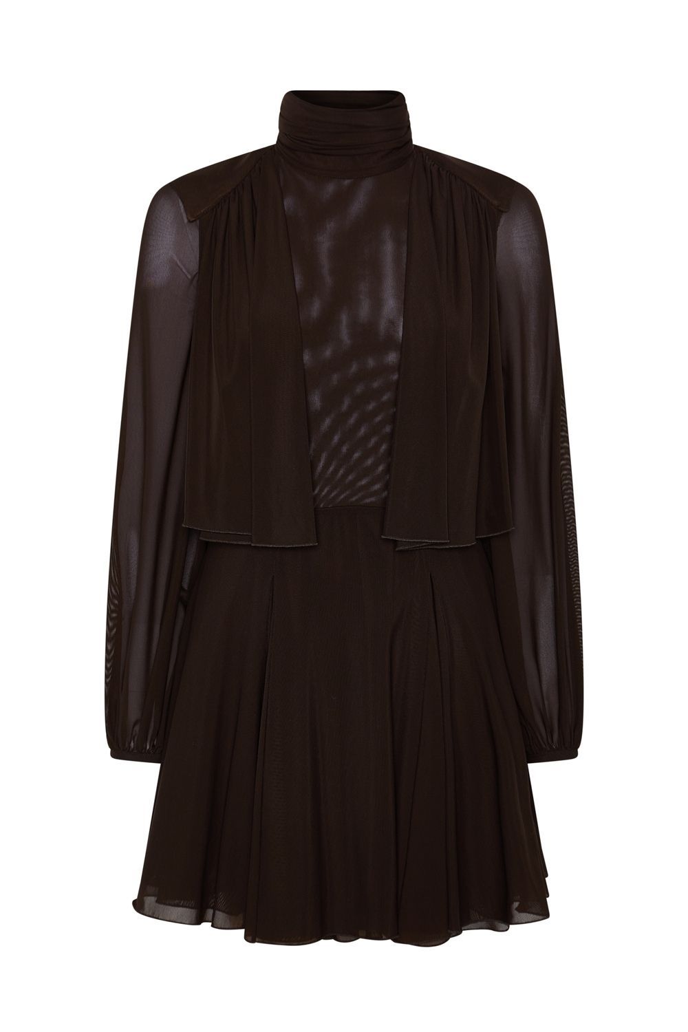 VESTIDO CORTO TULL BROWN MASAVI - Imagen 7