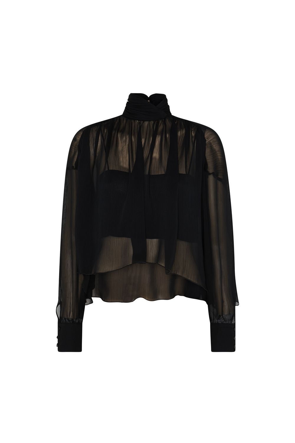 BLUSA CAPA CAPRI NEGRO MASAVI - Imagen 3
