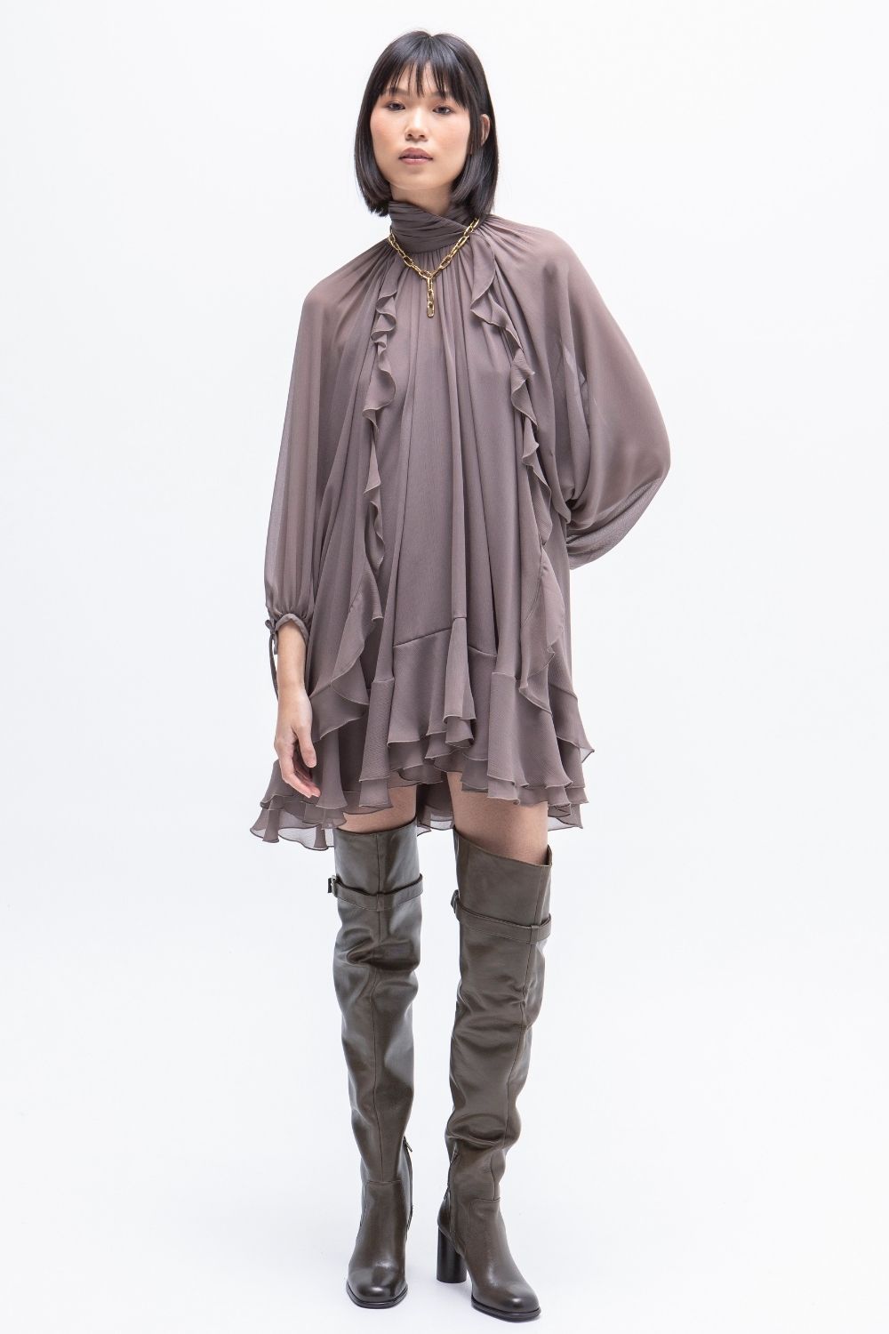 VESTIDO CORTO VOLANTES CAPRI MASAVI - Imagen 2