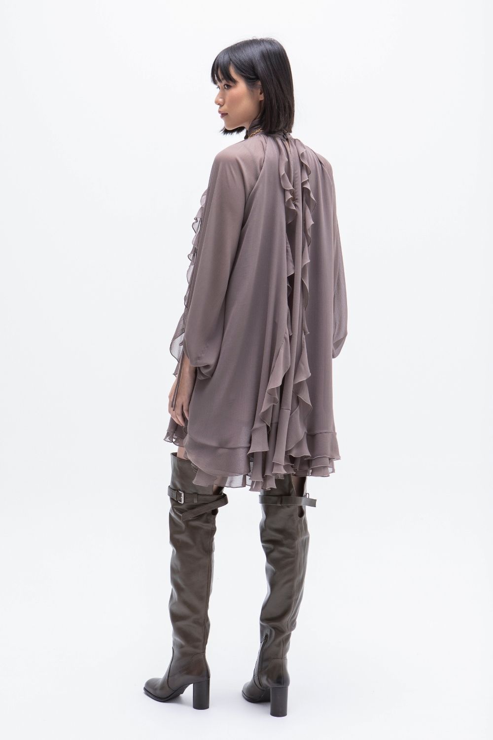 VESTIDO CORTO VOLANTES CAPRI MASAVI - Imagen 4