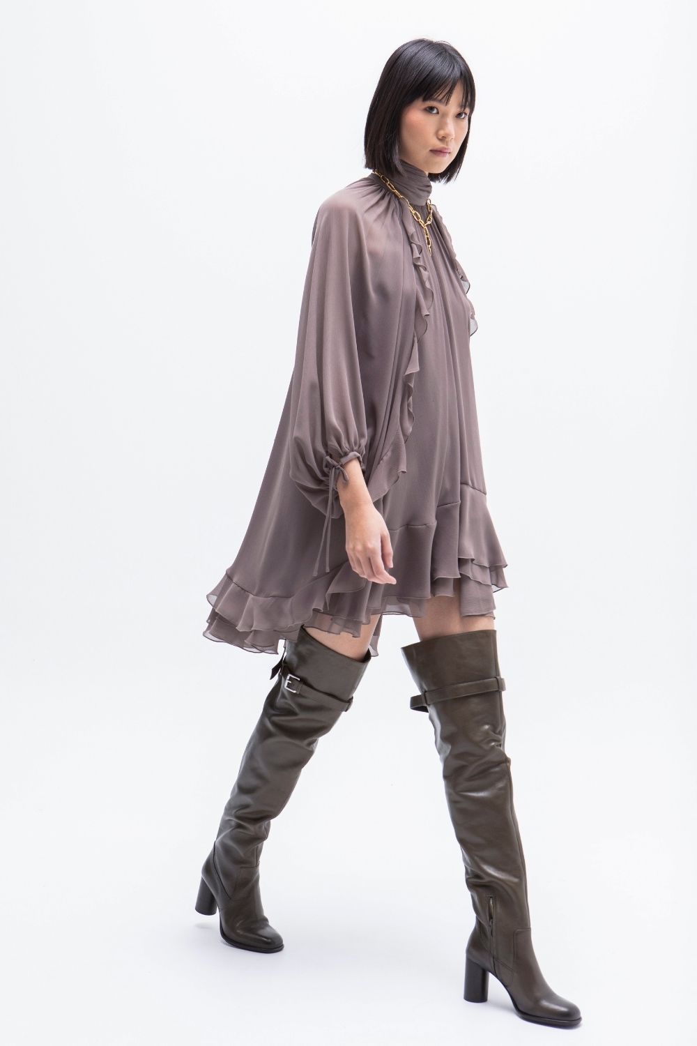 VESTIDO CORTO VOLANTES CAPRI MASAVI - Imagen 5