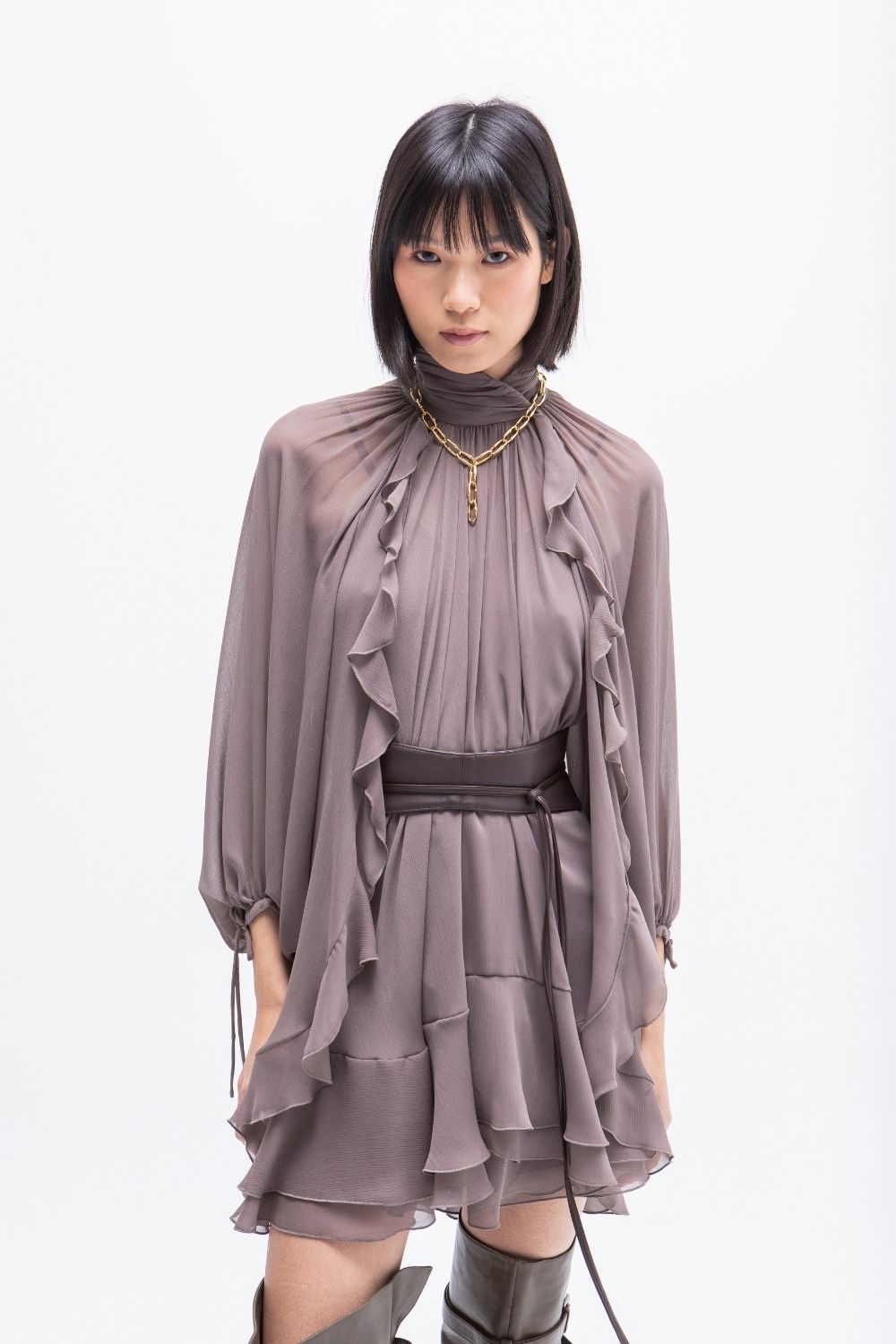 VESTIDO CORTO VOLANTES CAPRI MASAVI