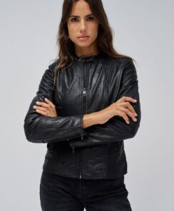 CAZADORA DE CUERO SALSA