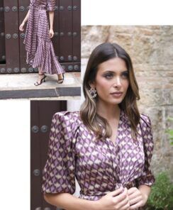 Alternative view of Vestido Merilym Seda y Color
