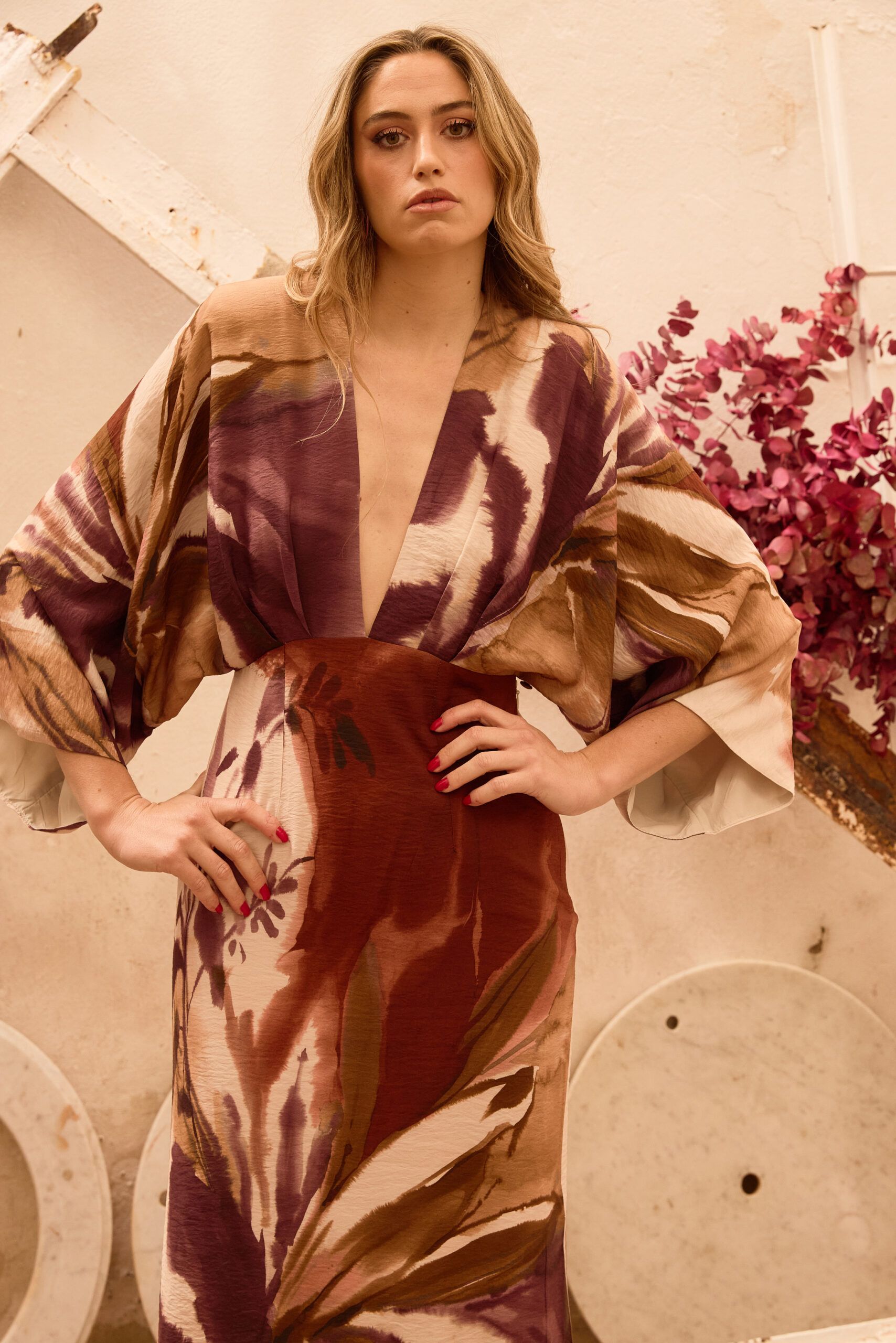 VESTIDO VIVANT FLORAL MAGNOLIA KOBUS